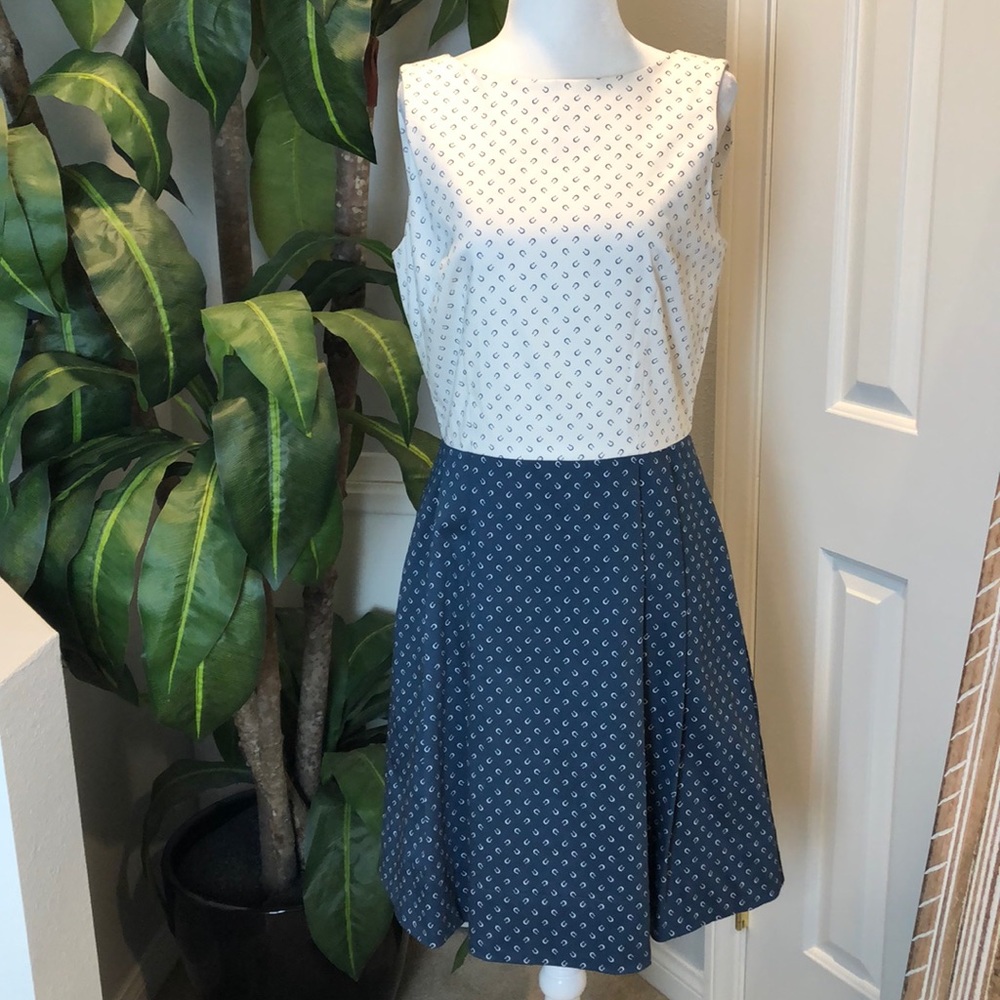 Serena & Lily Horseshoe Print Sleeveless Dress